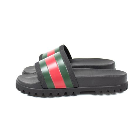 web slides gucci|gucci web slide black rubber.